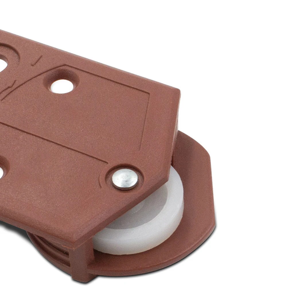 أسطوانة باب منزلقة مصنوعة من بلاستيك ABS مكونة من قطعتين من عجلة الطراز العتيق توفر عملية هادئة وسلسة للأثاث تأتي في مجموعة