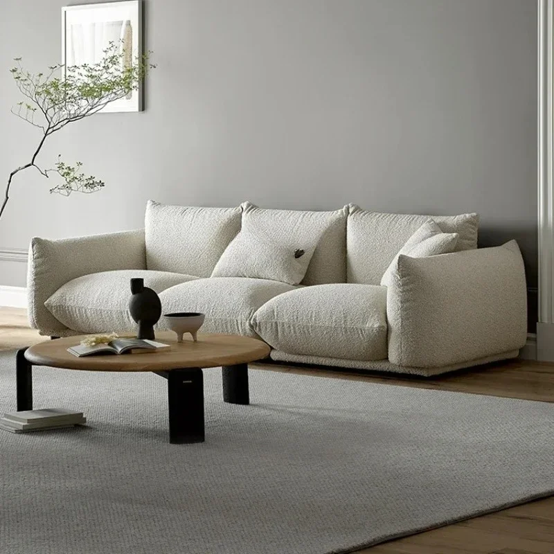 

A15 Nordic Bread Fabric Sofa Single Three-Seat Silent Style Fleece Small Apartment