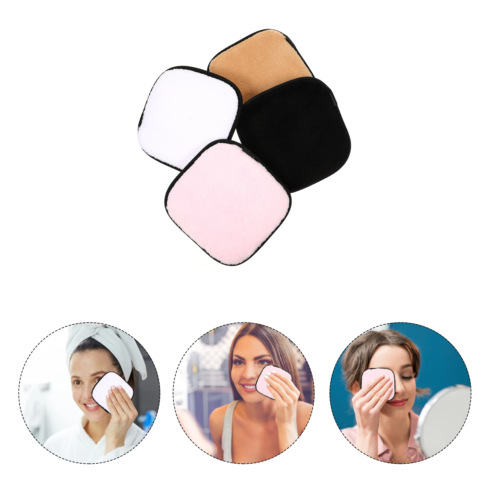 

4pcs Facial Sponge Puff Cleaning Makeup Removal Exfoliating Pads Pore Cleanser Oil Control Safe High Quality Gifts