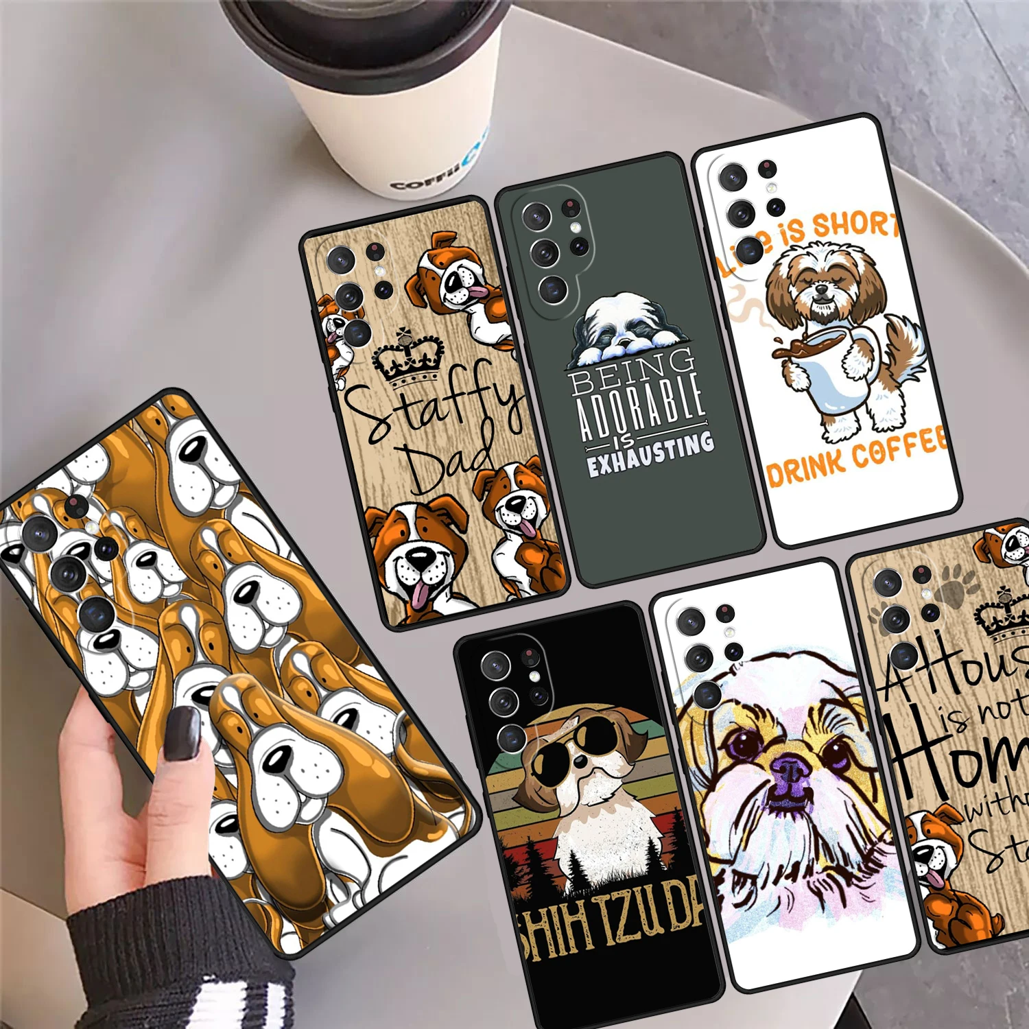 

Чехол для телефона с изображением собаки ши-тцу для Samsung Galaxy S24 S25 Ultra 23 S22 Plus S21 FE S20 Note 10 Pro Note 20