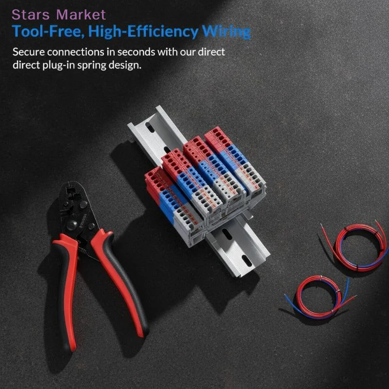 10Pcs 1.5mm Double Layer Spring Wiring Connection Wire Conductor PTTB1.5 Din Rail Terminal Block PTTB-1.5 Electrical Connector