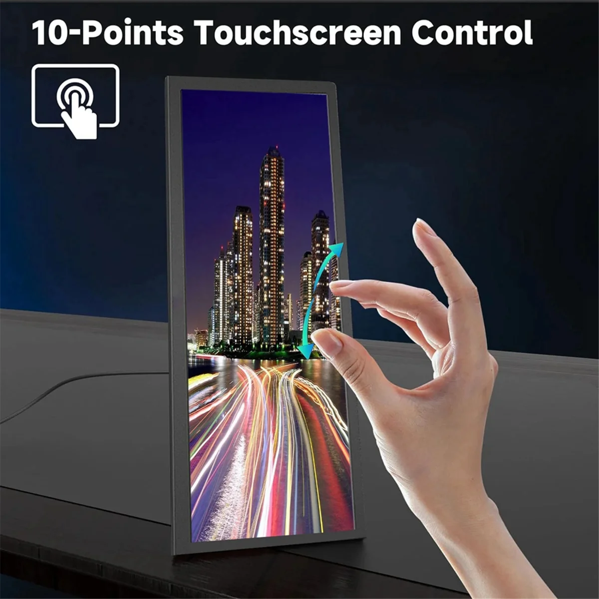 Hot 8.8 Inch HDMI-Compatible Touch Long Wide Monitor with Case PC Temperature Display PC Sensor Panel Display Monitor
