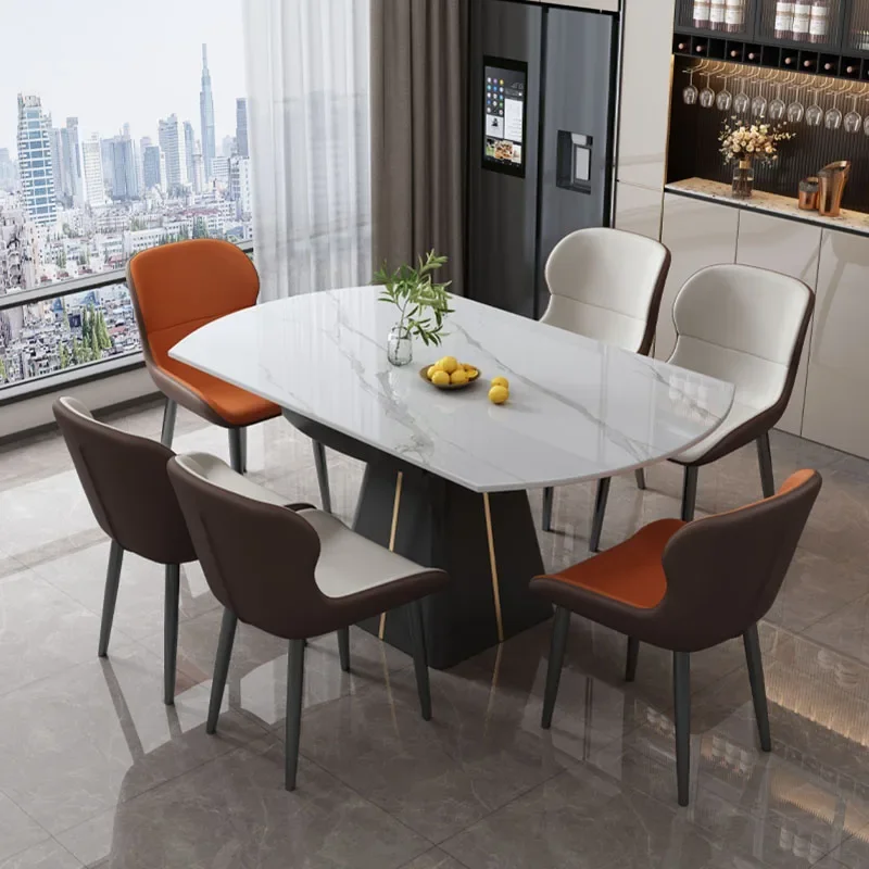 

Italy Folding Dining Table Luxury Rectangle Minimalist Chair Dining Table Modern 6 Seater Mesa De Comedor Kitchen Furniture