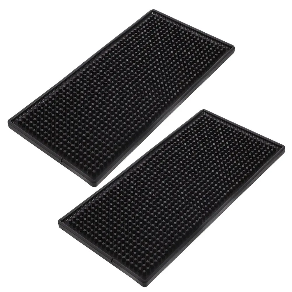 2Pcs Non-Slip Bar Mat Thickened Wear-Resistant Countertop Drying Mat Kitchen Tableware Draining Pad Bar Accessory