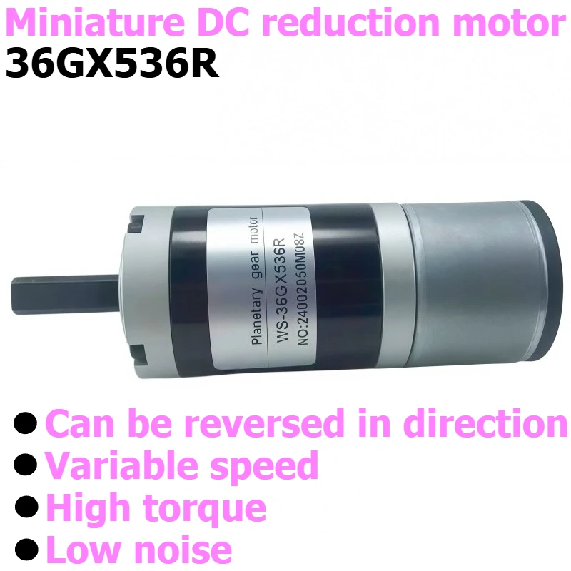 36GX536R Miniature DC Speed Reducer Motor, 12V/24V Reversible and Adjustable-speed Motor