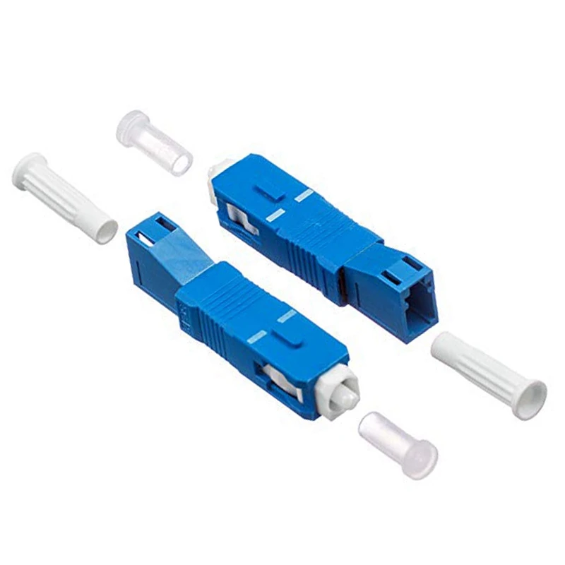 2 PCS Single Mode 9/125Um SC/UPC Male To LC/UPC Female Hybrid Optical Fiber Adapter Connector For Optical Power Meter