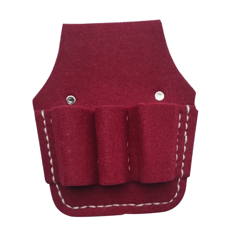 Felt Cloth Tool Bag Pocket Multifunction Repair Wearable Electrician Waist Hanging Pouch Belt Red Felt Fabric No Tools