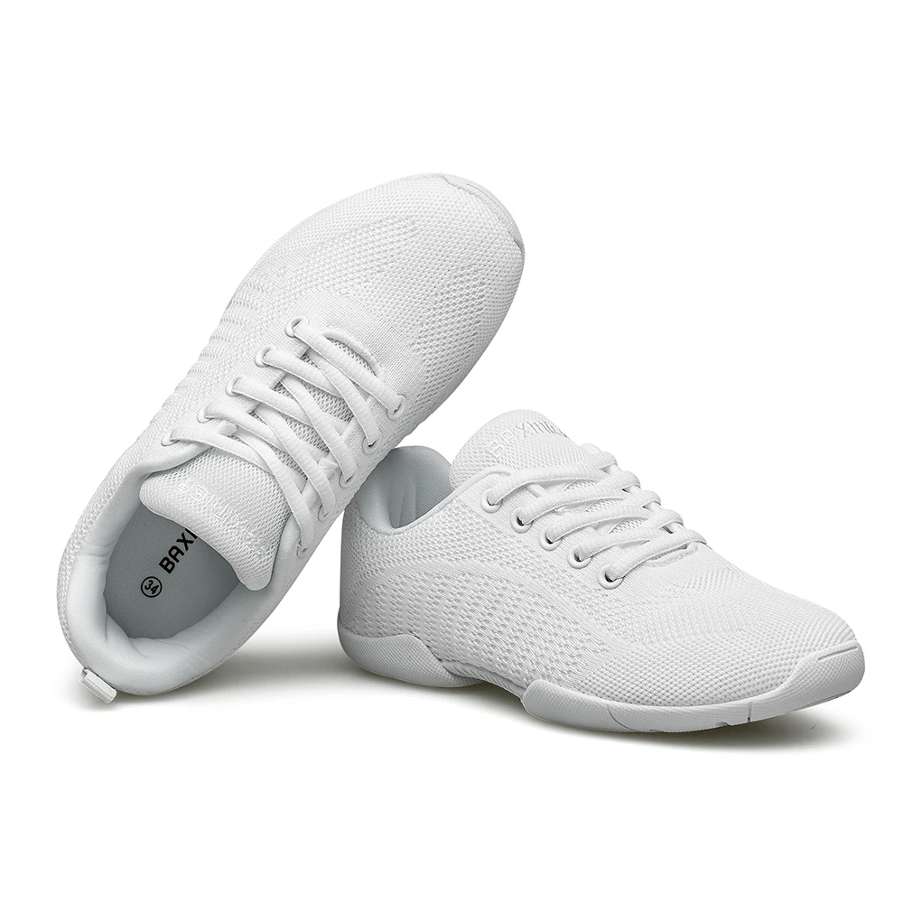 BAXINIER Girls Cheer Shoes for Women White Cheerleading Dance Sneakers Youth Shool Walking Shoes Athletic Training Tennis