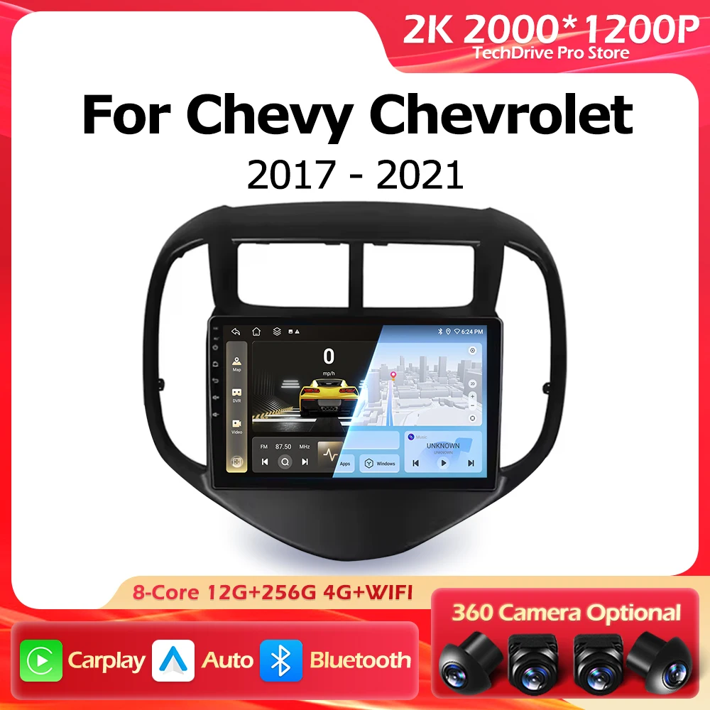 

Автомагнитола Android 16 с Wi-Fi и беспроводным CarPlay для Chevrolet Aveo Sonic 2017-2021, навигация GPS, экран, без 2DIN DVD