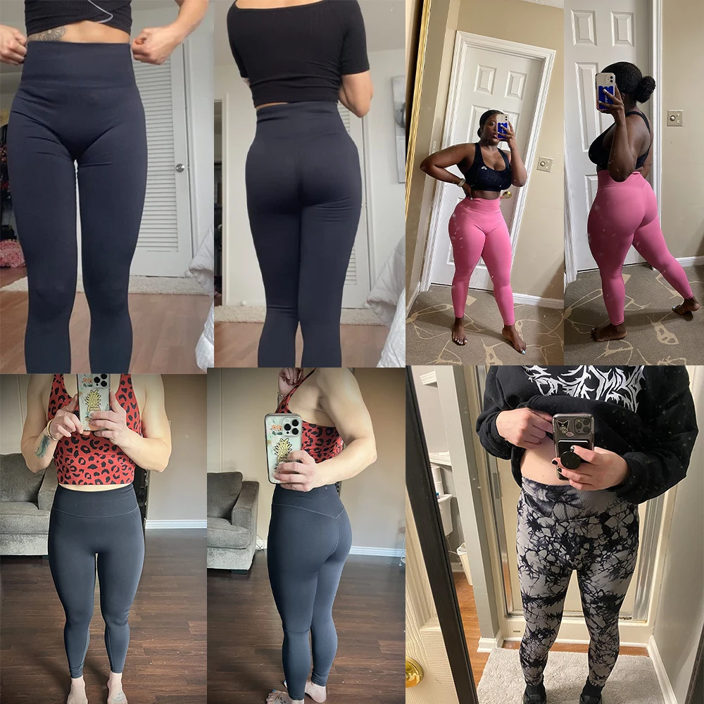 Hoge taille yogabroek Naadloze legging Effen Scrunch Butt Lifting Booty Sportkleding Gym Strakke Push-up Dameslegging voor fitness