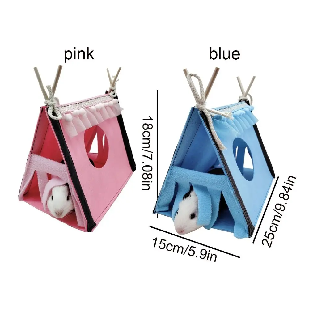 Hamster Corner House Tent Felt Rabbit Tent House Foldable Pink Rabbit Hidden Tent Blue Hamster Nest Corner Hideaway Guinea Pig view 6