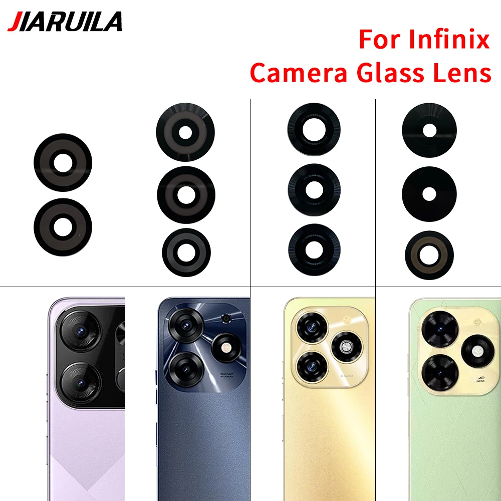 

2Pcs Good For Infinix Tecno Spark 10 Pro KI7 10C 20 KJ5 KG6 20c Spark Go 2023 BF7 2024 Camera Glass Lens Back Rear Camera Glass