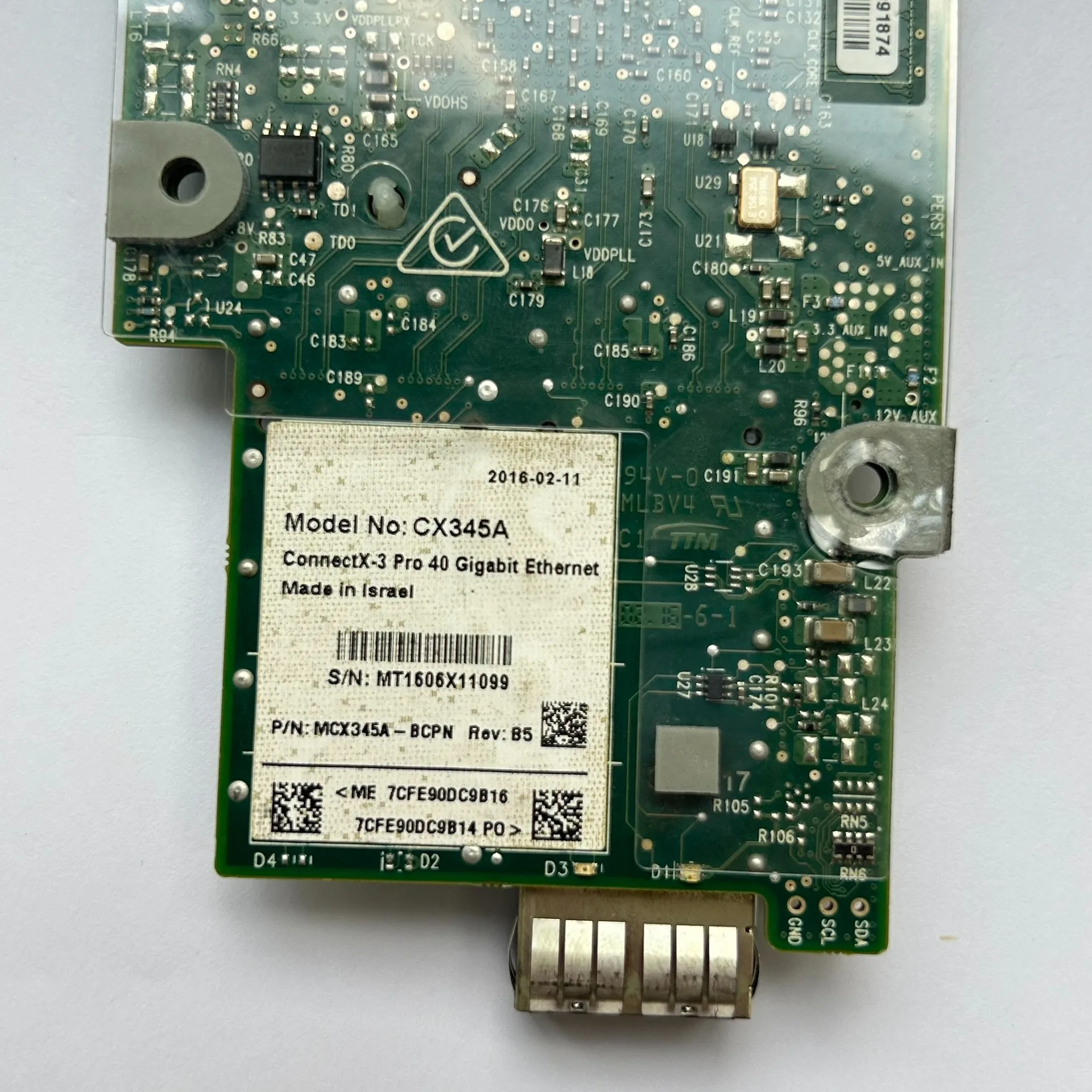 Рисунок 6 - Сетевая карта известного бренда CX345A MCX345A-BCPN
