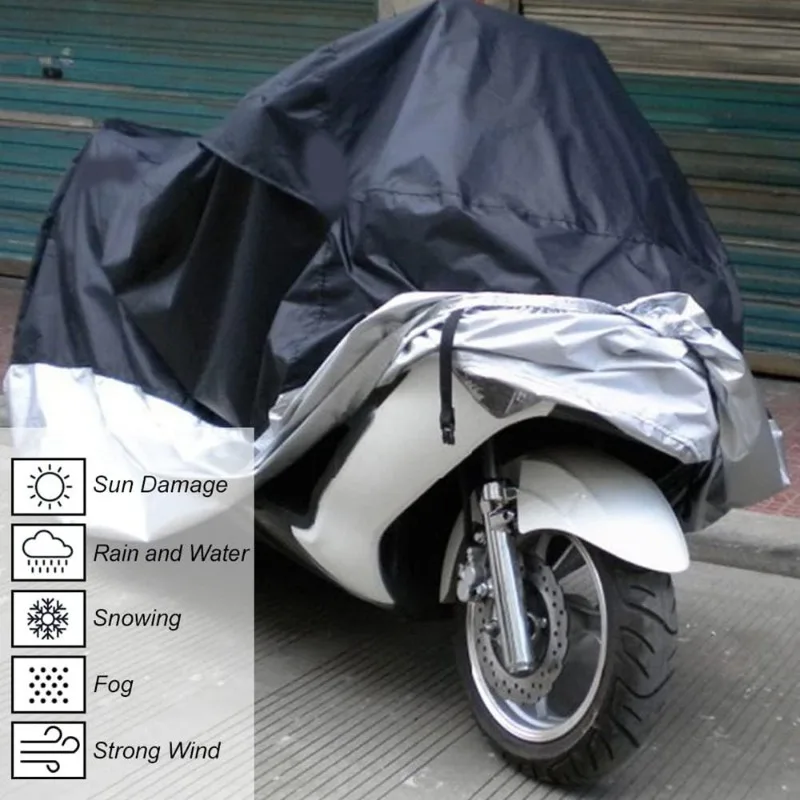 

Universal Waterproof Motorcycle Scooter with Reflective Strip, UV Resistant, Dustproof, Rainproof Cover, Raincoat