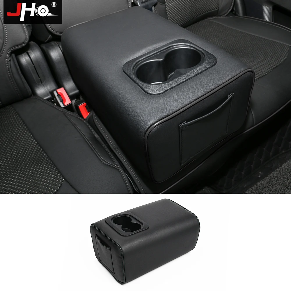 

JHO Rear Central Armrest Box w/ Cup Holder Second Row Arm Rest for Ford Explorer 2011-2020 2013 2014 15 16 17 18 Car Accessories