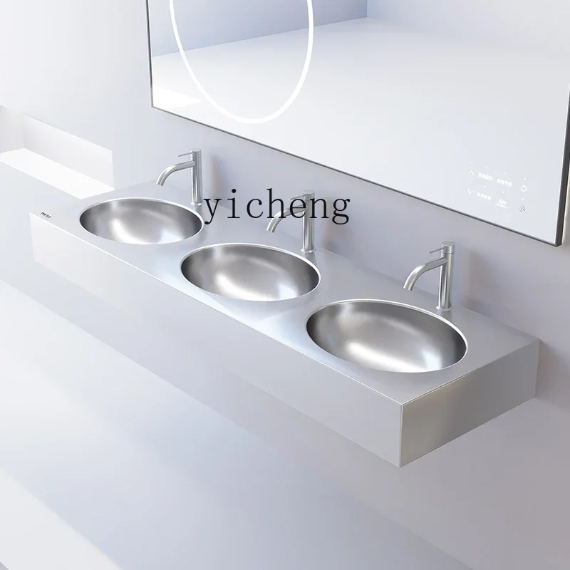 u11XL stainless steel integrated molding wall-mounted wall-mounted multi-basin washbasin washbasin commercial