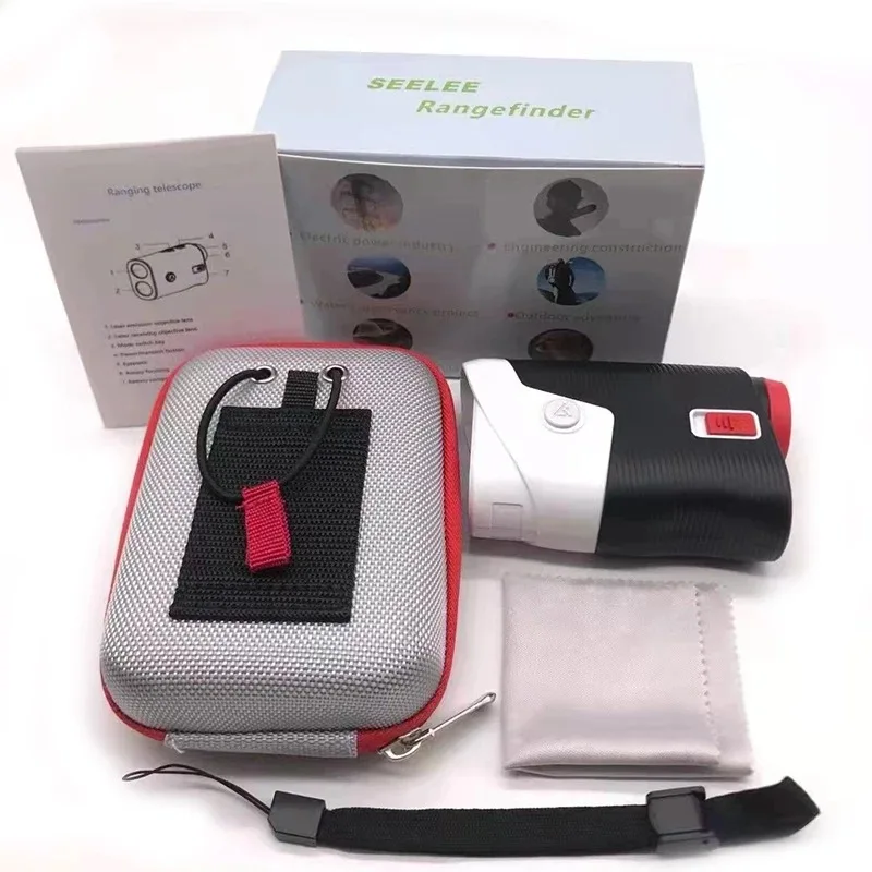Utility 800M Golf‑Ranging Tool Telescope‑style Apparatus With Slope‑adjust Flag‑lock Vibration & Red‑display Functions