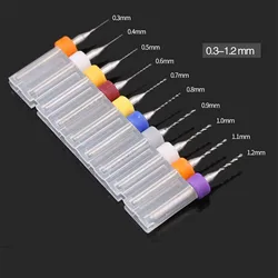 10pcs 0.3mm to 1.2mm PCB mini drill Bit tungsten steel carbide for print circuit board cnc drill Bits Machine Twist Drill Bits