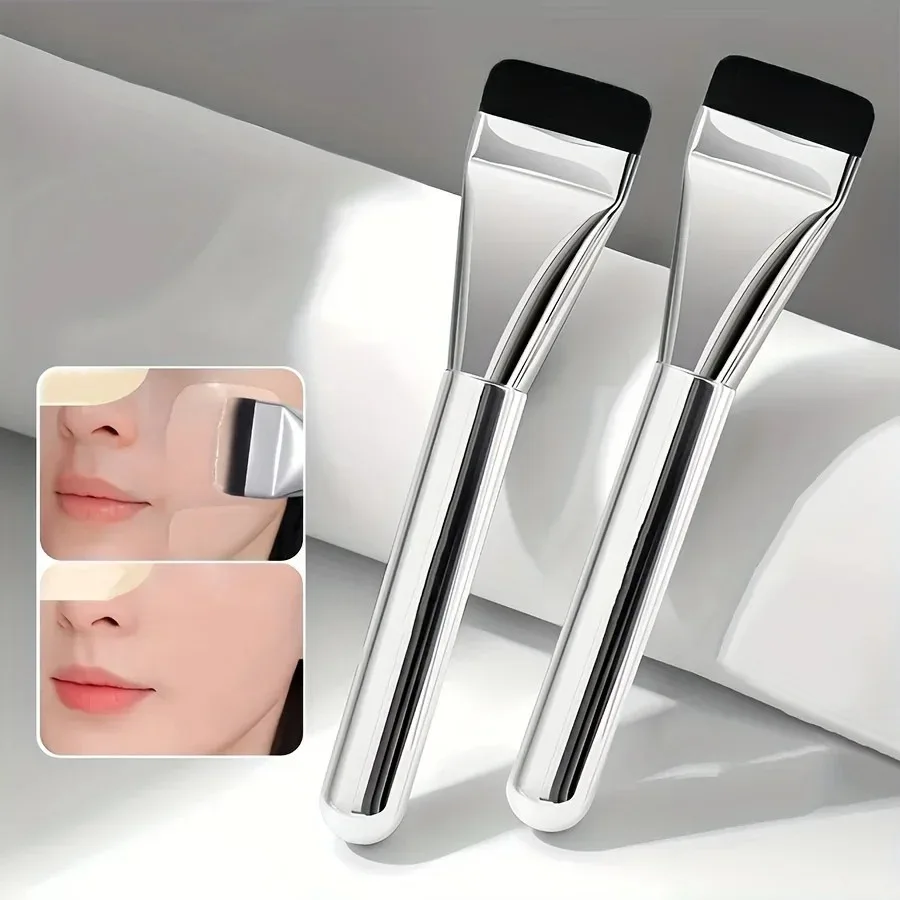 Einzelner Foundation-Pinsel mit flachem Kopf, Make-up-Pinsel für die Grundierung, Concealer-Pinsel, Konturpinsel, Make-up-Werkzeug, Pinsel für Studenten-Make-up