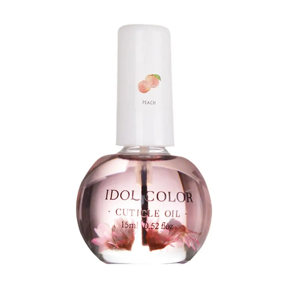 15ml Nail Cuticle Oil with Dried Flower Nourishment Oil Soften Cuticle Revitalizer Oil Nail Polish Nutrition Oil for Women D1N0