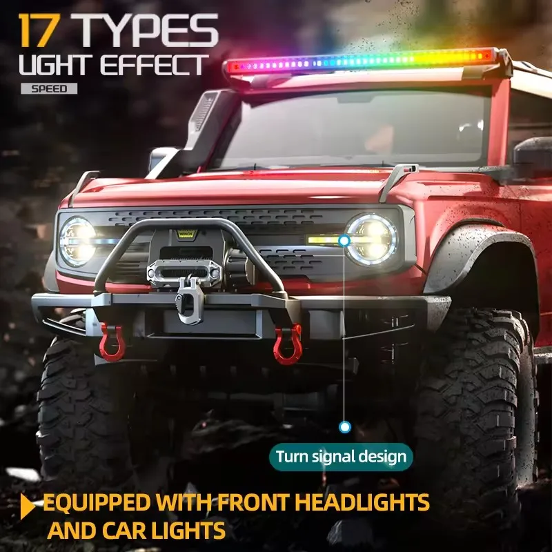 Professional 57CM 1/10 Rc Car 2.4g Full Scale Simulation Climbing Off-Road Vehicle Model Adult Remote Control Racing Car Toy