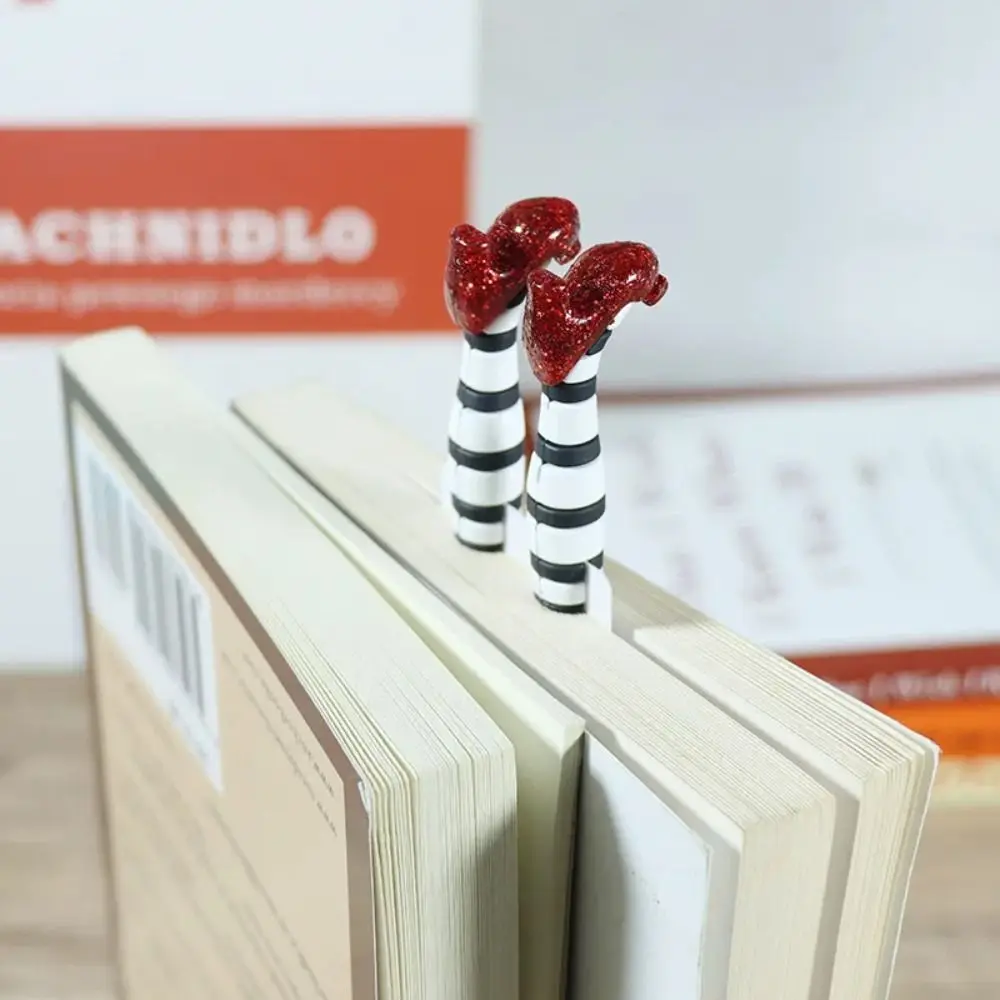 Legs Shape 3D High Heels Bookmark 3D High Heels 18*4cm High Heels Bookmark Red Creative Legs Shape Handmade Book Marker