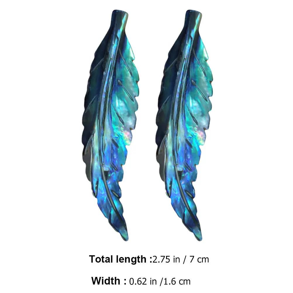 2Pcs Abalone Shell Pendant Natural Eco-Friendly DIY Jewelry Accessories Unique Handmade Necklace Bracelet Charms