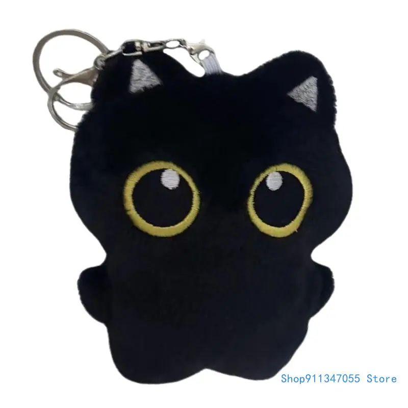 Cartoon Keychains Funny Kitten Keyrings Kitten Christmas Gift Christmas Birthday Party Vending Machine Supply Drop shipping