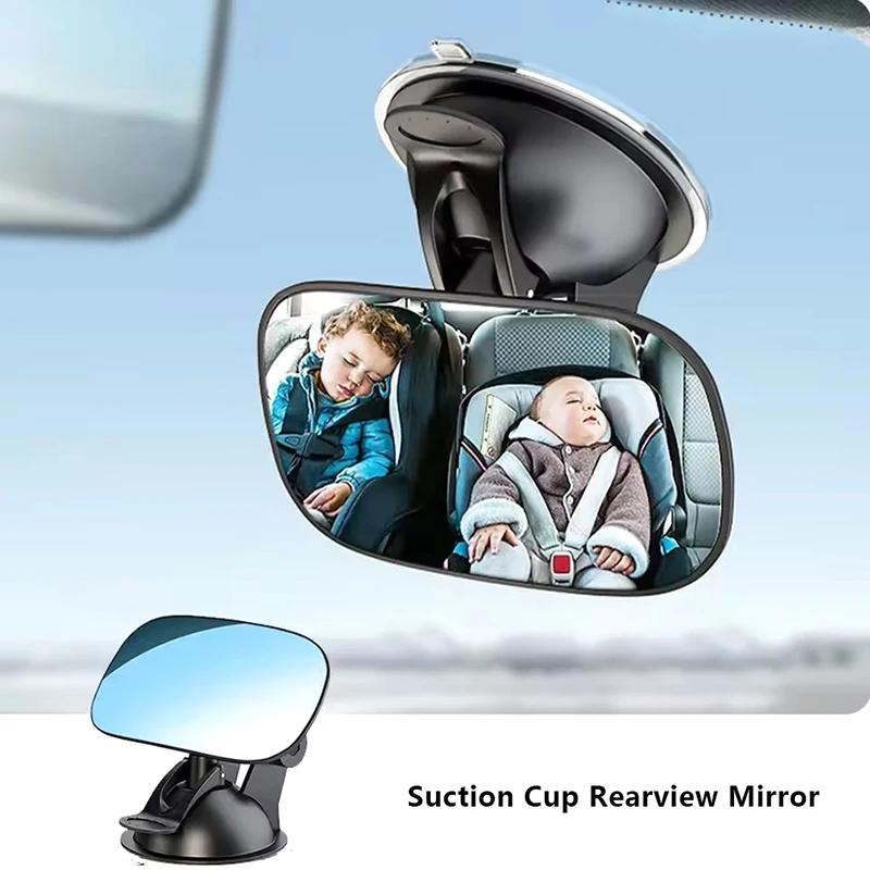 Adjustable Car Baby Rearview Mirror Baby Rear Seat Rearview Mirror 2 In 1 Mini Safety Child Baby Kids Convex View Mirror