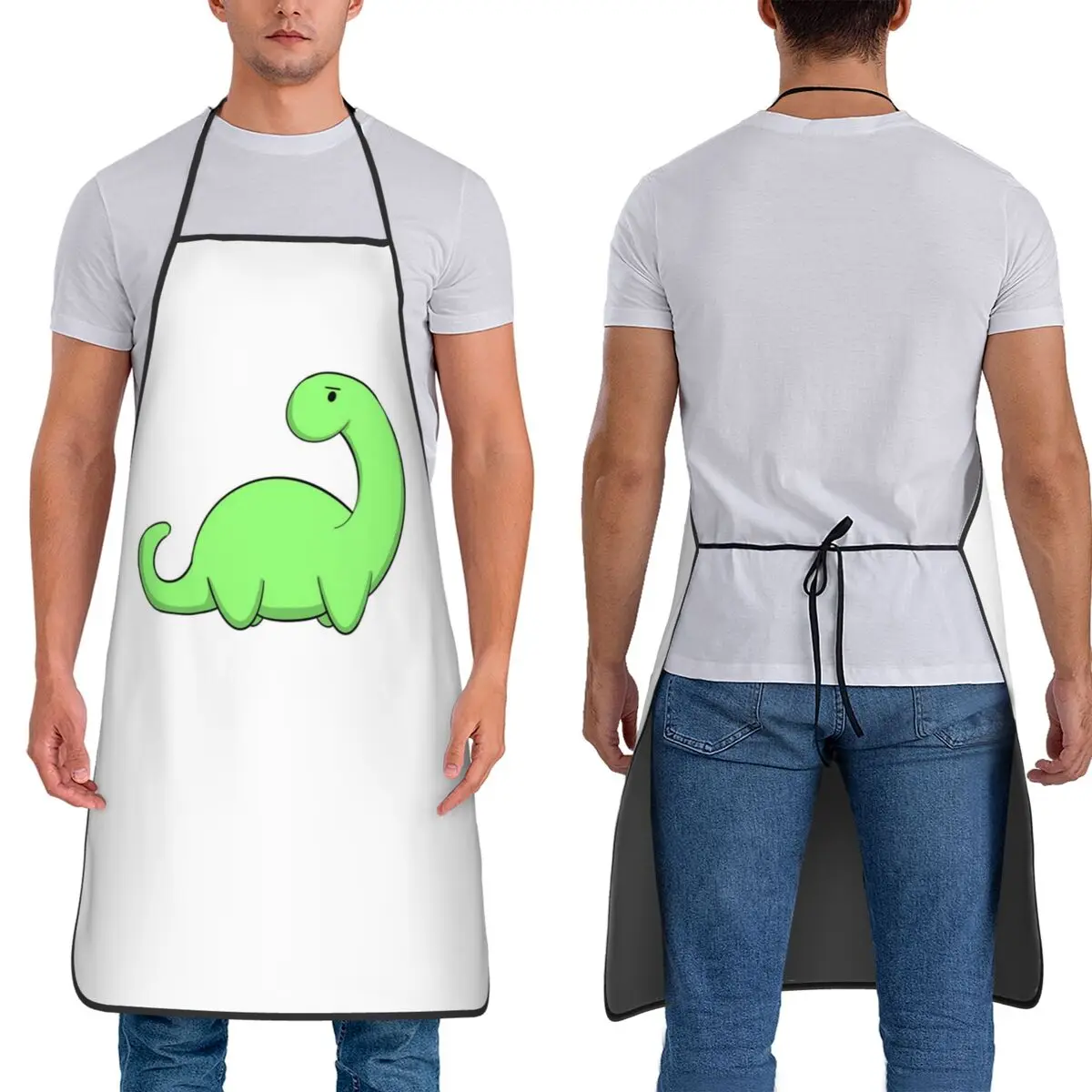 

Фартук Dino Doodles с изображением бронтозавра, водонепроницаемый, для поваров, выпечки, уборки на кухне, для женщин и мужчин, для садоводства