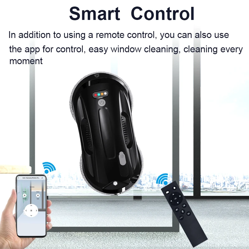 Purerobo W-R4S Ultra thin Robot vacuum cleaner window cleaning robot window cleaner electric glass remote control for home