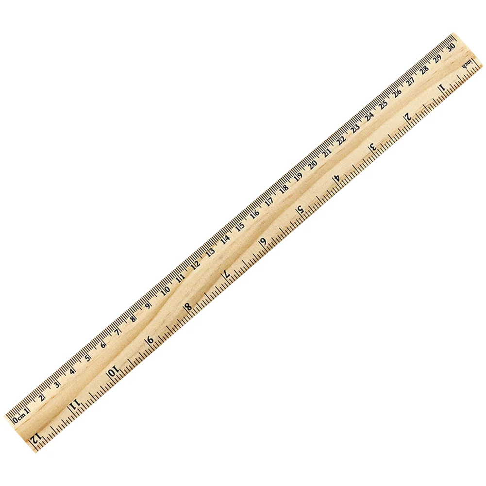 300mm Wooden Ruler Double Scale Measuring Tool Thickened Straight Rulers For Office School Teacher Drawing Crafting Measuring ﻿