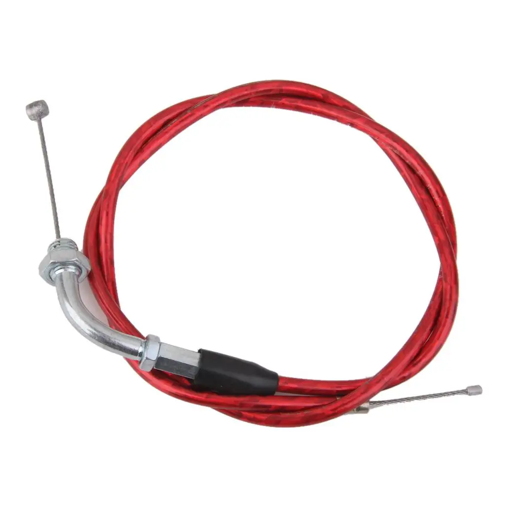 PREMIUM RED 110/125/140cc PIT DIRT BIKE THROTTLE CABLE XSPORT Angled connection