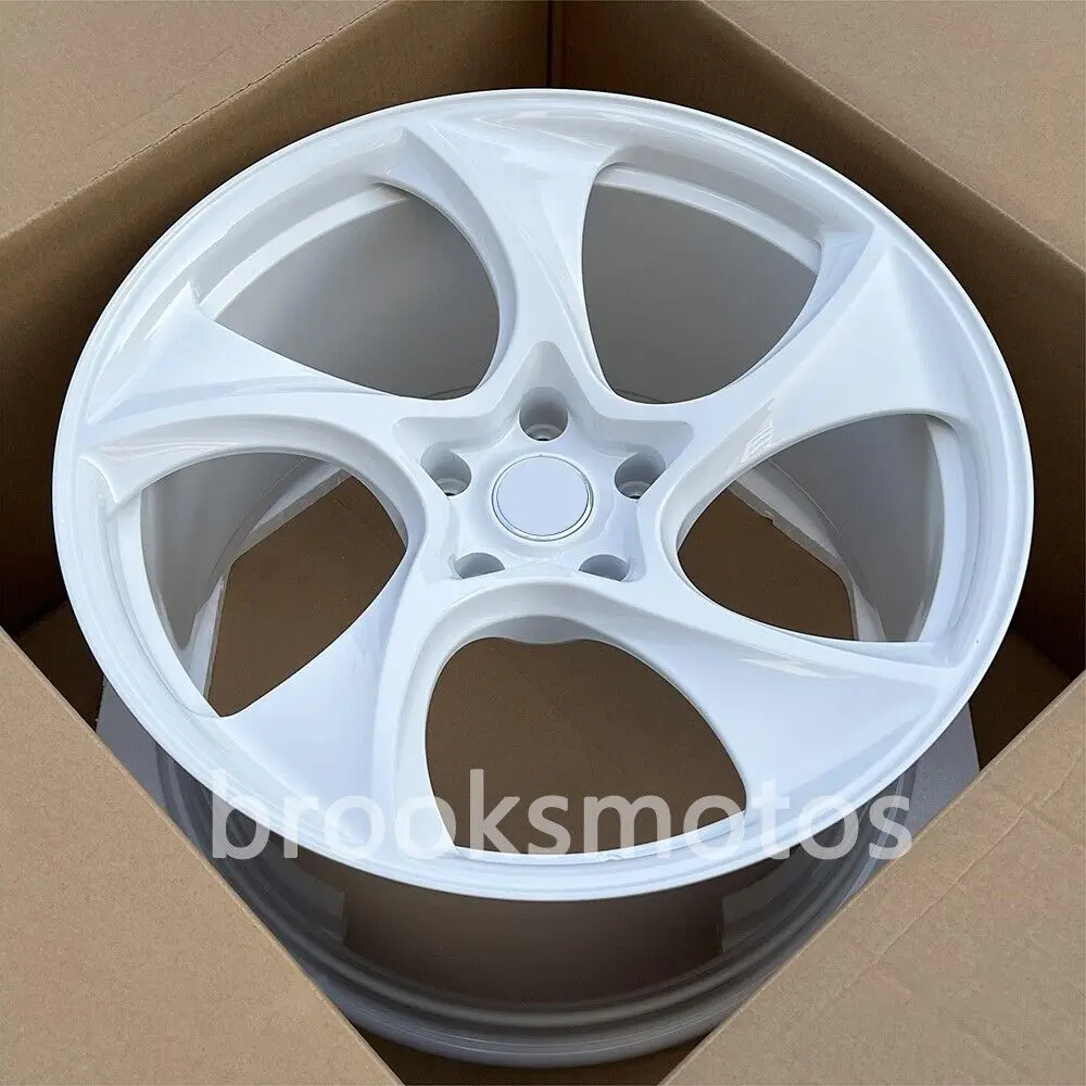 

20" WHITE 5 SPOKE FORGED WHEELS RIM FIT PORSCHE 911 CARRERA S/T NARROW BODY