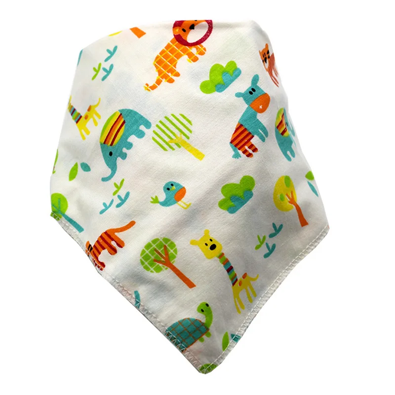 1pcs Baby Bibs Waterproof Cotton Saliva Towels Cute Cartoon Infant Toddler Neck Scarf Stuff Feeding Apron Newborn Boys Girls Bib