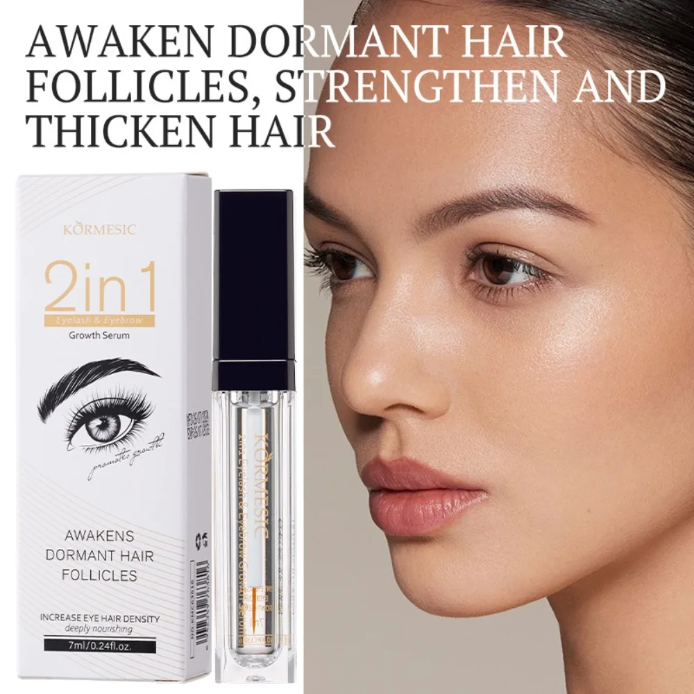 Natural 2-in-1 Eyelash & Eyebrow Serum Fast Growth Peptides Biotin Eyelash Growth Serum Longer Fuller Thicker