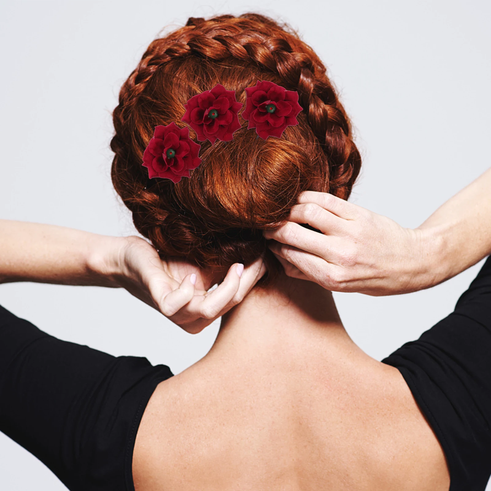 

Элегантная заколка для волос с цветком розы, свадебные аксессуары для свадебной вечеринки, танцев, вечера, украшения для волос