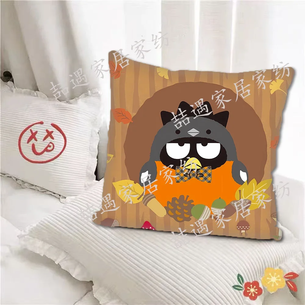 Owl Cartoon Single Side Pattern Pillowcase Office Living Room Sofa Cushion Cover Home Bedroom Room Decoration Cute Children Gift