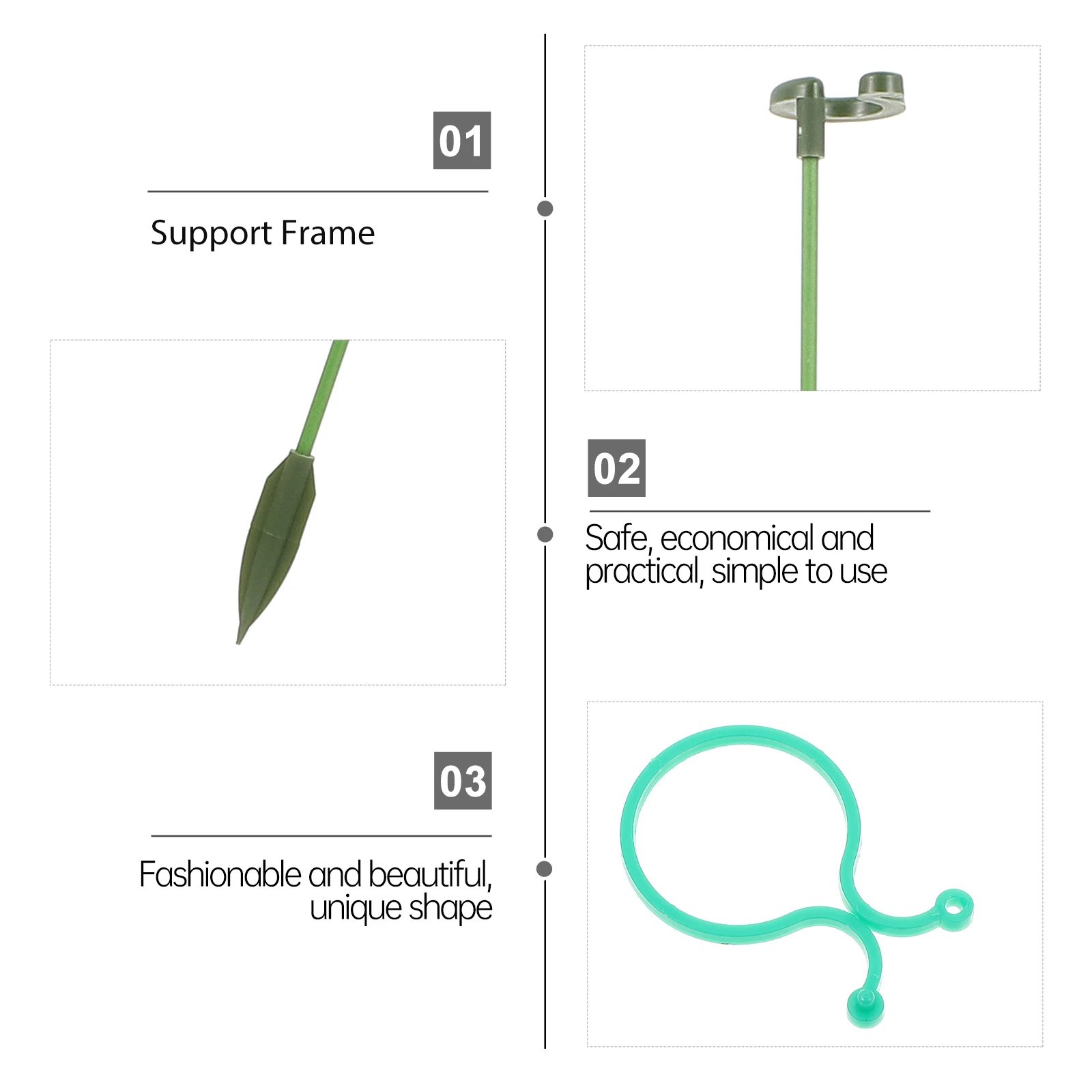 

Plant Support Frame Climbing Stake Durable Reusable Potted Plants Stand Flower Bracket Garden Stakes Tutor Rose Vine Simple