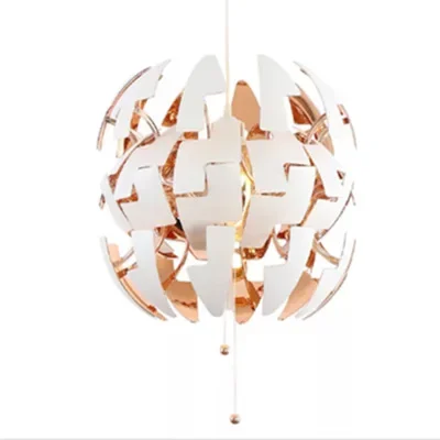 Nordic Simple Pendant Lamp Plated Acrylic Deformable Personality E27 Single Bedroom Livingroom Dining Lighting Fixture