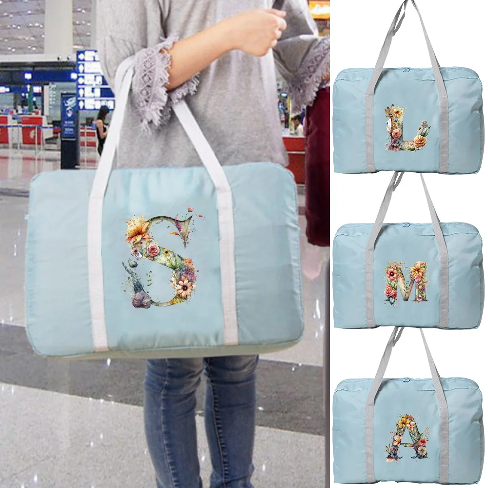 

Handheld Travel Bag Flower Pattern Printing Series Large Capacity Foldable Portable Waterproof Travel Business Handbag