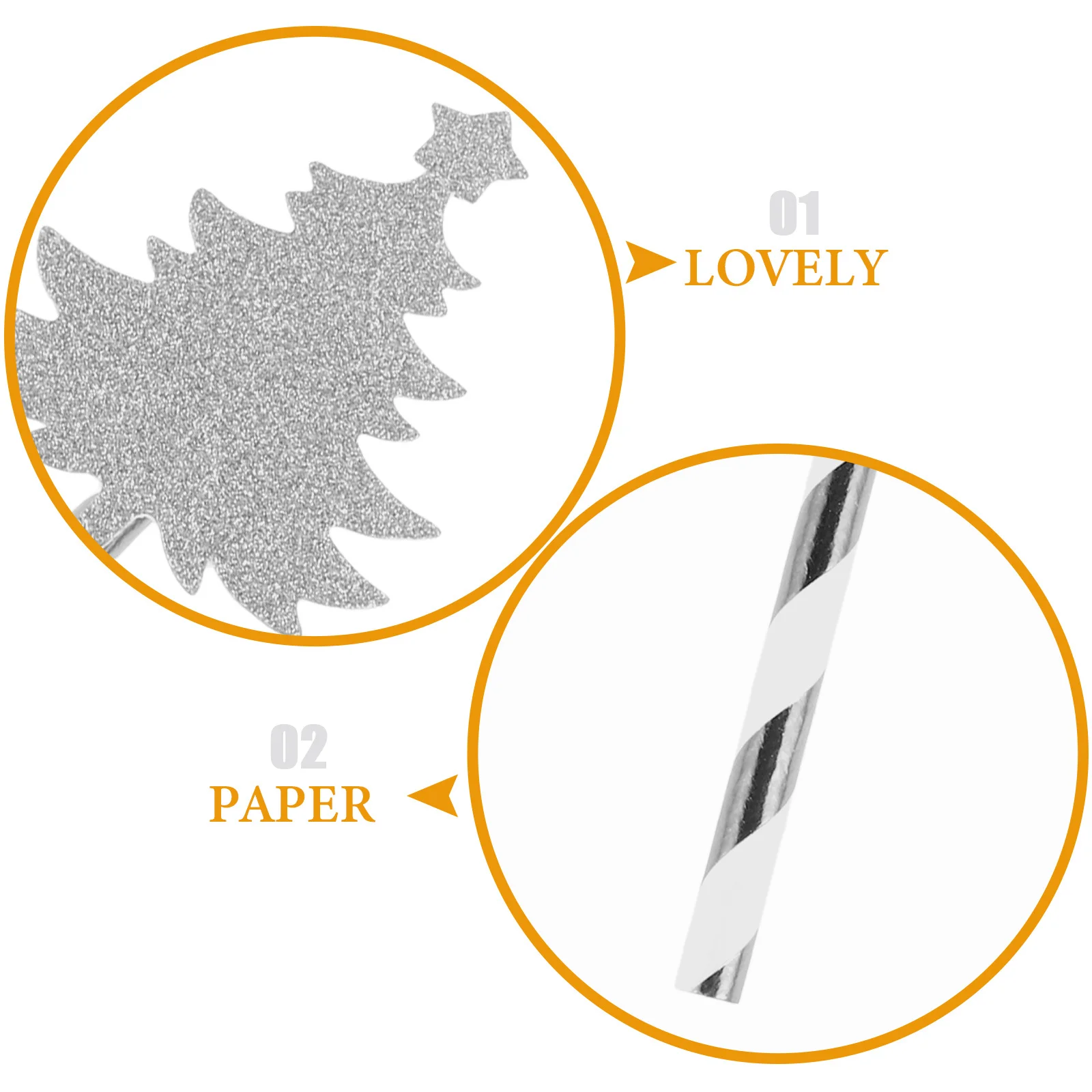 

25 Pcs Christmas Pattern Straw Cartoon Straws for Party Favors Decorative Beverage