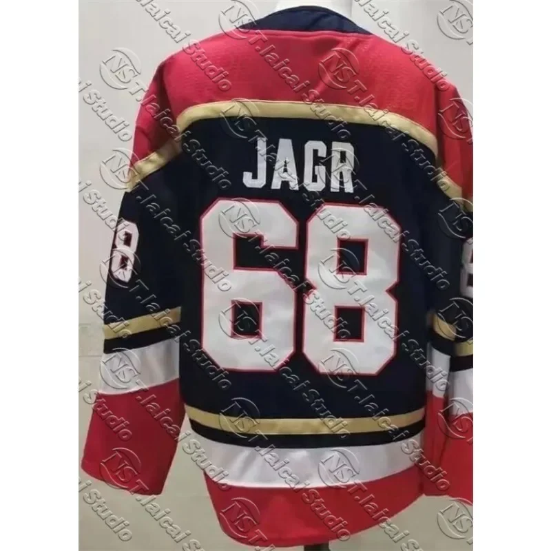 2025 أبطال كأس ستانلي الهوكي # 68 جاغر تكاتشوك # 45 تي شيرت روبرتو لونغو ريترو ريترو سريع الجفاف بأكمام طويلة للرجال #1