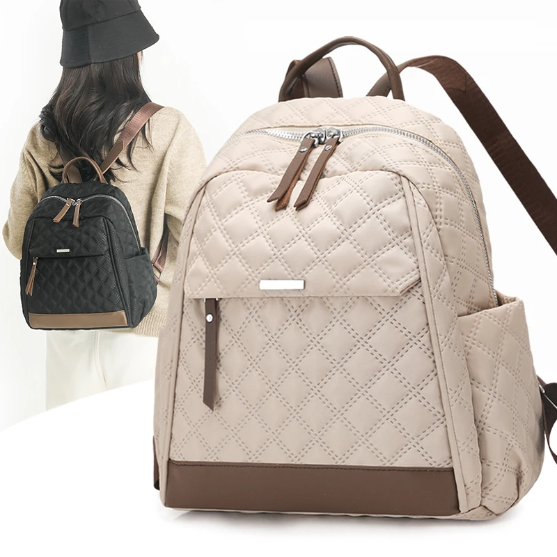 New Fashion Women Nylon Backpack Luxury Waterproof Casual Travel Daypack Small Female Bag for School Teenager Gifts Lightweight