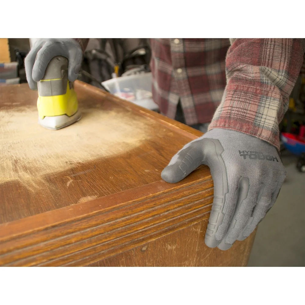 

No-Slip Grip Gloves Durable Lightweight Seamless Palm Protection High Abrasion Resistance Breathable Back Thermoplastic Rubber