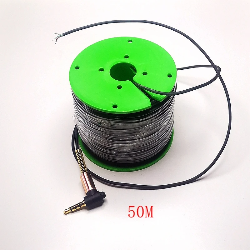 Kabel kamery podwodnej 4-żyłowy kabel kamery do obrazowania podwodnego 50M głowica słuchawek akcesoria wędkarskie do nurkowania