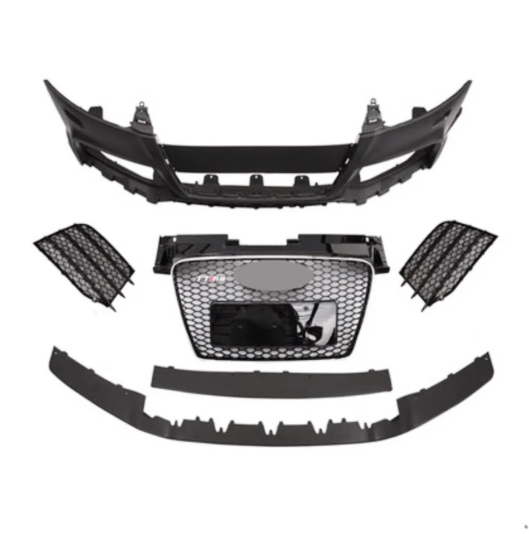 Front Bumper With Grille For Audi TT Upgrade Audi TTRS Style Car Bumper Body Kit 2008-2014