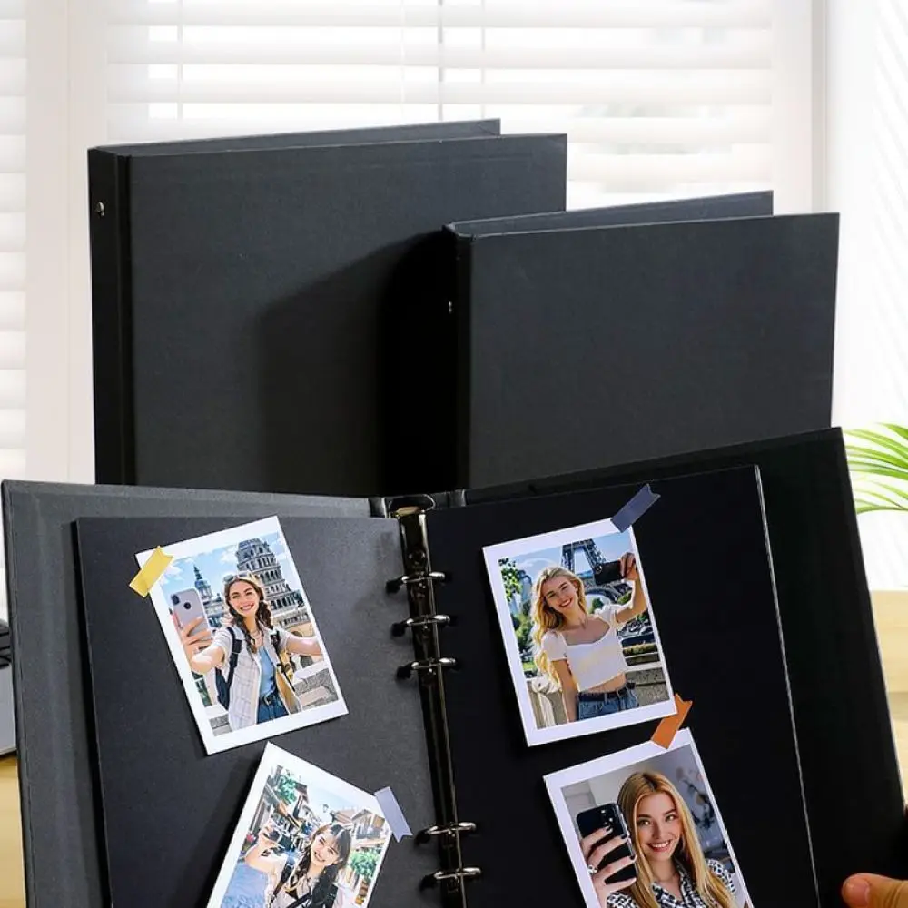 Vintage Scrapbook Album Kraft Paper Loose Leaf Binder Graduation Memory Book DIY Hand Drawing Sketchbook Photo Storage Holder