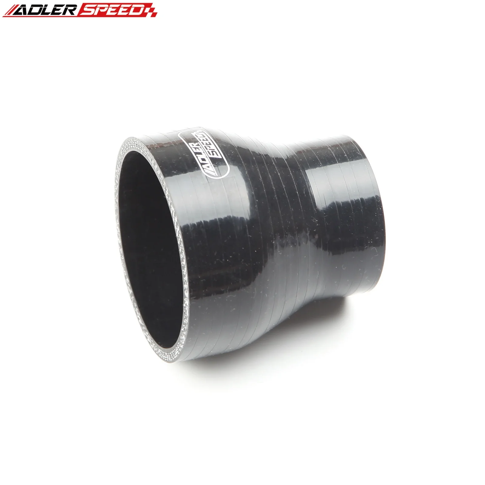 4 Layer/Ply 3.5''-2.25'' (89-57mm) ID Turbo Reducer Hose Straight Silicone Coupler Pipe Black