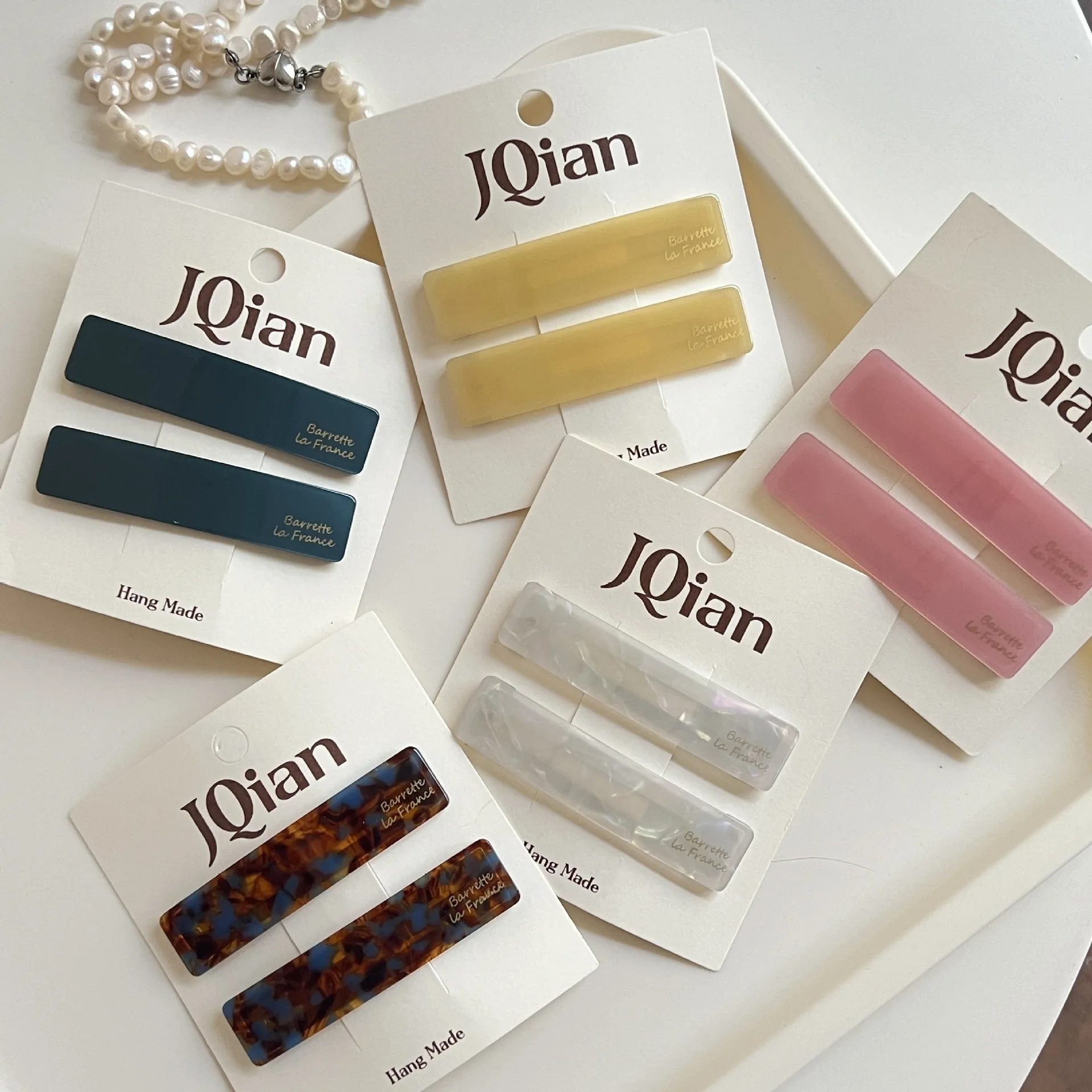 2pcs/set Simple Acetate BB Clips Candy Color Hair Side Clips Bangs Edge  Hairpins for Women Girls Sweet Cute Front Bangs Clips